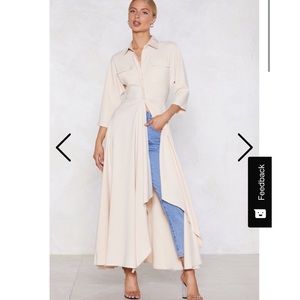 Nasty Gal dress pale pink nude size 6